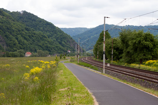 Radweg 2 zwischen Malé Březno und Téchlovice