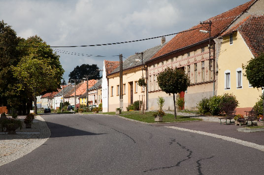 Dorfstraße in Vratenin