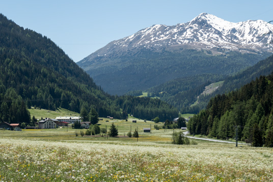 Reschenpass südlich von Nauders, 328 km ab Donauwörth