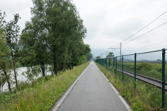 Via Claudia Augusta im Etschtal südlich von Meran, 430 km ab Start