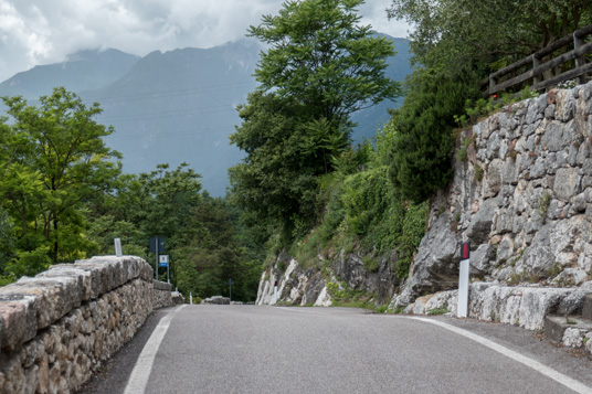 Aufstieg von Trient nach Pergine, 526,5 km ab Start